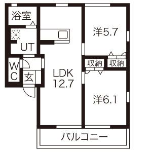 東武桐生線 阿左美駅 徒歩4分 2階建 築22年の間取り写真