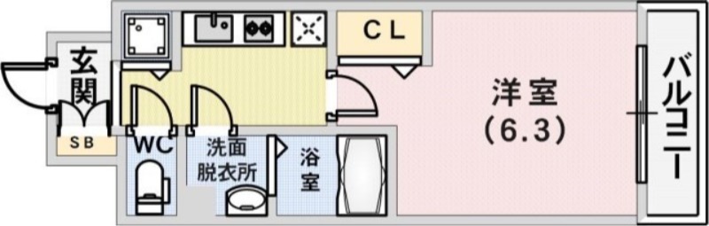プレサンスみなと元町駅前の間取り写真