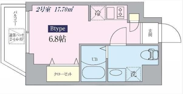 東京メトロ半蔵門線 住吉駅 徒歩13分 8階建 築7年の間取り写真