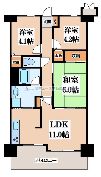 マンハイムクレール石切の間取り写真
