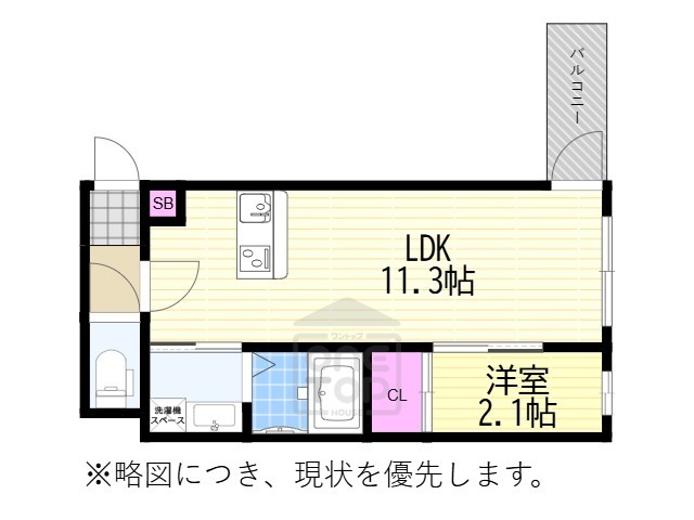阪急宝塚線 蛍池駅 徒歩10分 3階建 築1年の間取り写真