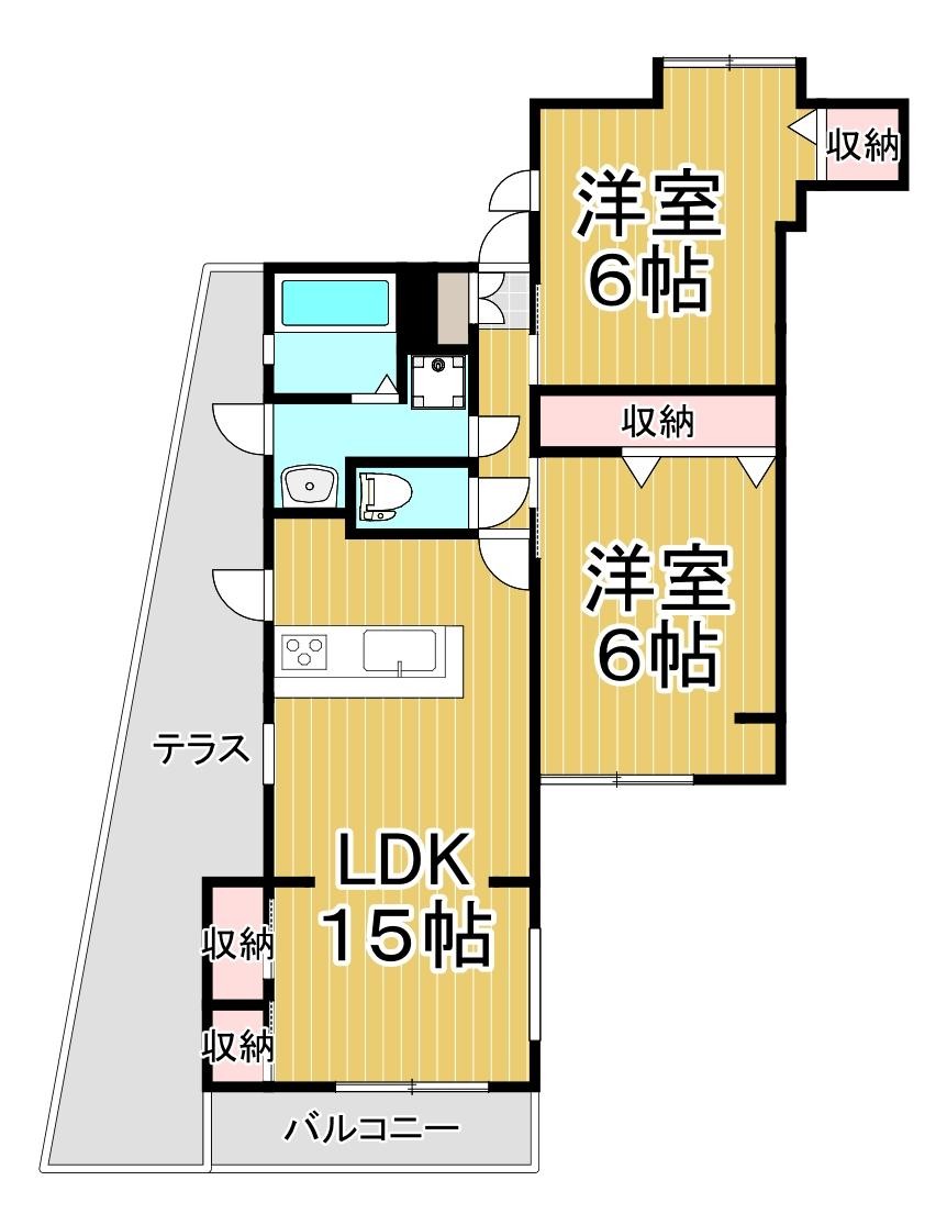 鹿児島市電唐湊線 桜島桟橋通駅 徒歩13分 3階建 築16年の間取り写真