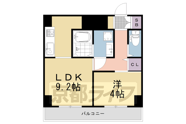 阪急京都線 西山天王山駅 徒歩5分 3階建 築33年の間取り写真