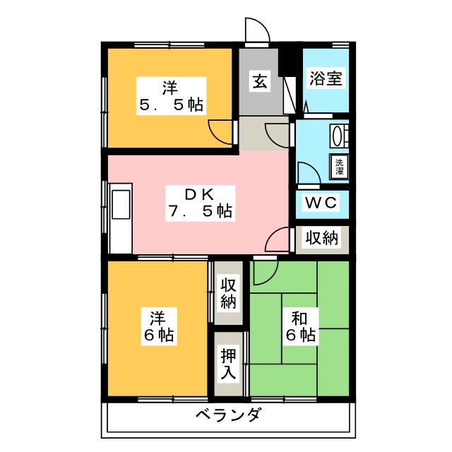 サニーハマノの間取り