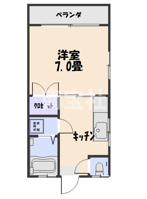 コーポ山崎・宇宿の間取り