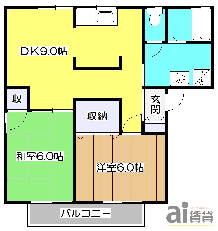 東京都東村山市美住町２（アパート）の賃貸物件の間取り