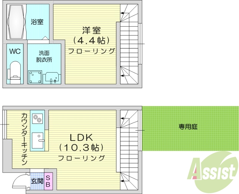 QRESTIA塩釜の間取り