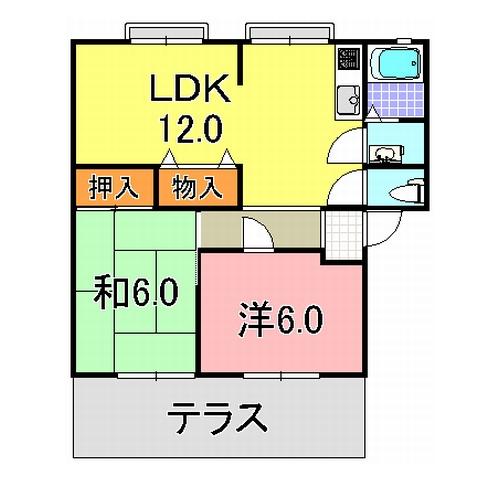 神戸市西区上新地のアパートの間取り