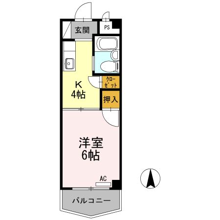 箕面市坊島のマンションの間取り