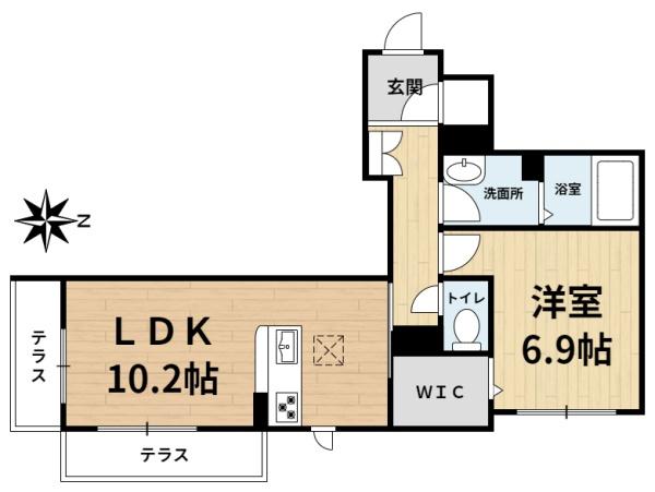 メルベーユ西松ケ丘の間取り