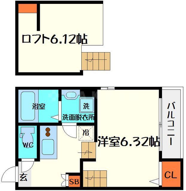 守口市新橋寺町のアパートの間取り