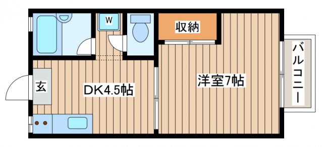 国立市西のアパートの間取り