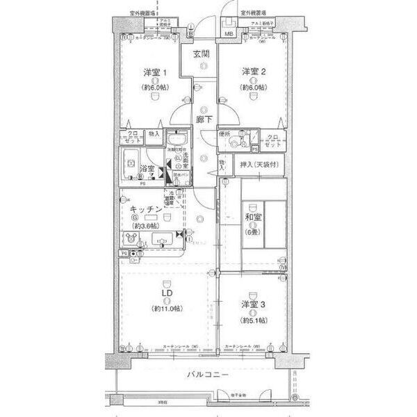 パデシオン桃山南の間取り