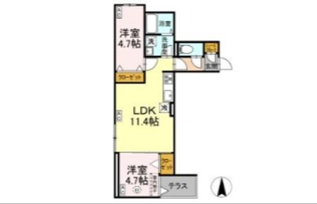 グラナーデ東尾久II17の間取り