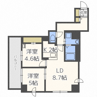 レジディア北２条イーストIIの間取り