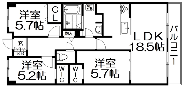 PHOENIX COURT交野IIの間取り