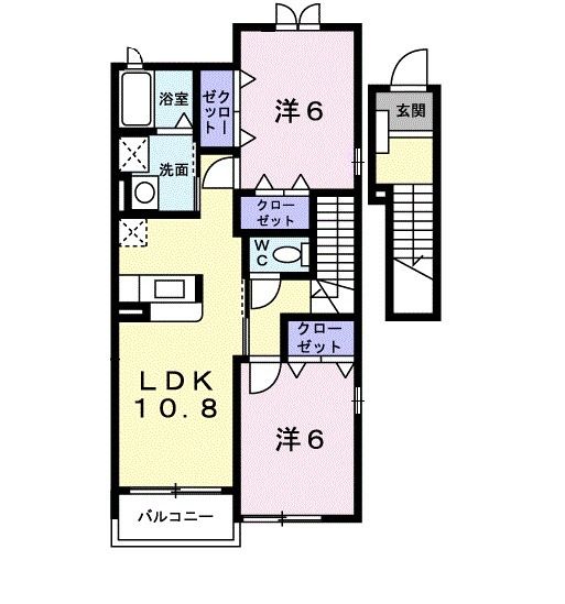 サンメゾン元山Ｄの間取り