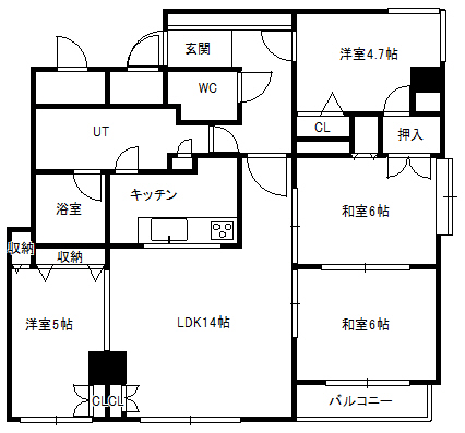 ロイトン山鼻の間取り