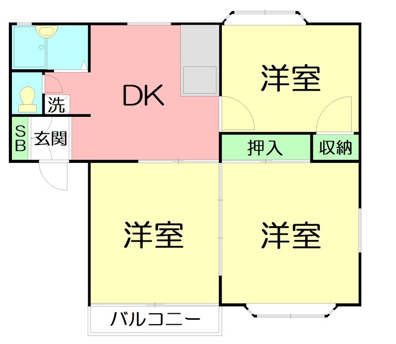 エクセル大磯A棟の間取り