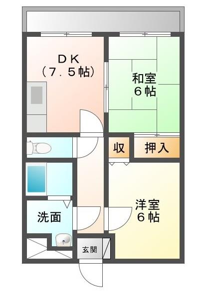 リバティミヤシタの間取り