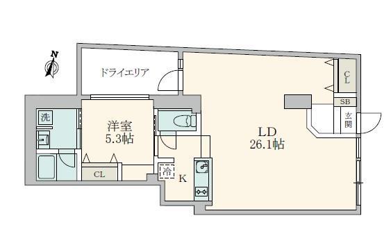 クーカイ・テラス元麻布の間取り