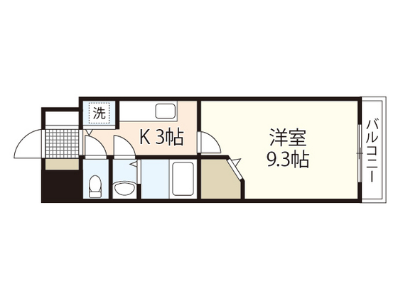 広島市南区西蟹屋のマンションの間取り