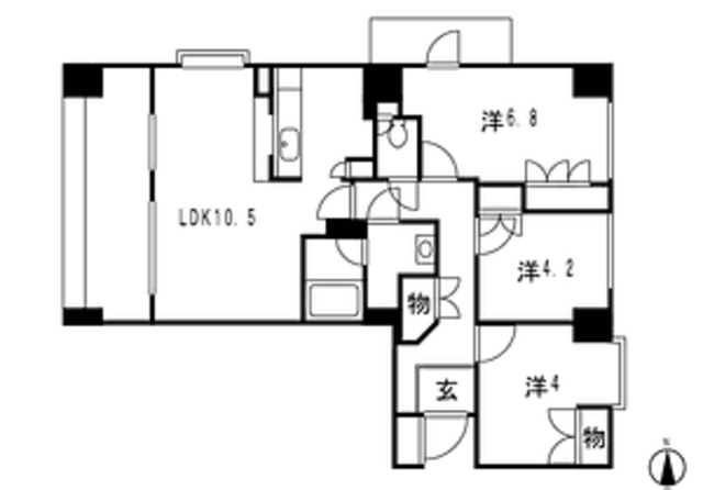 国分寺南町パークホームズの間取り