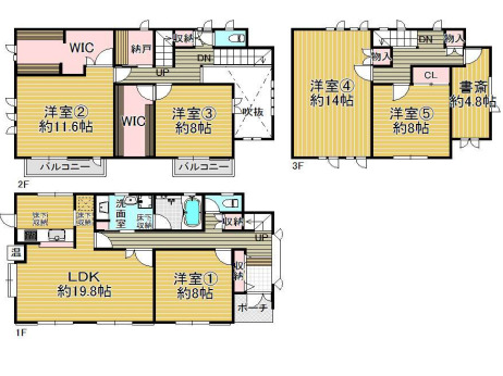 姫路市御立北2丁目住宅の間取り