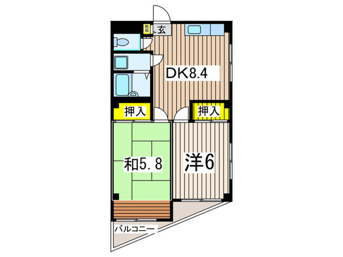 ブル－グレ－ス八景の間取り