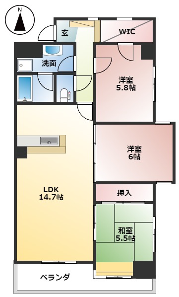 H・FIELD 11の間取り