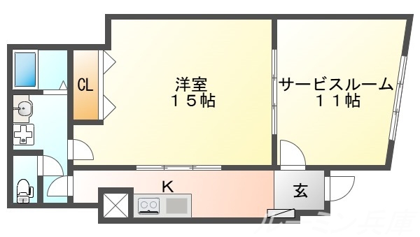 ラフレイズ本町（オール電化）の間取り