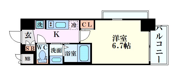 エステムコート新大阪XIVアイシーの間取り