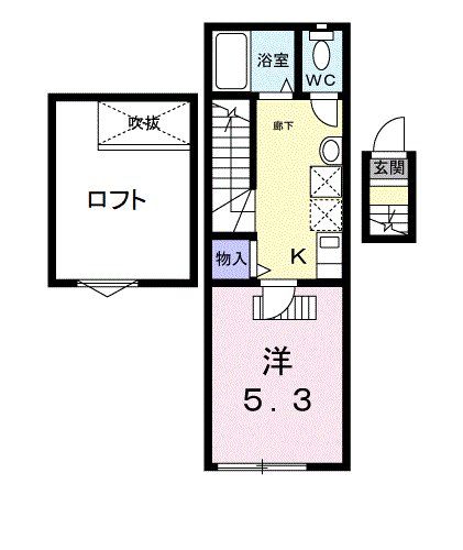 国分寺市光町のアパートの間取り