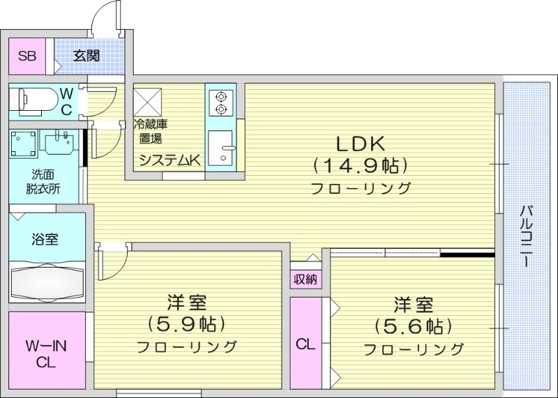 Roots 真駒内の間取り