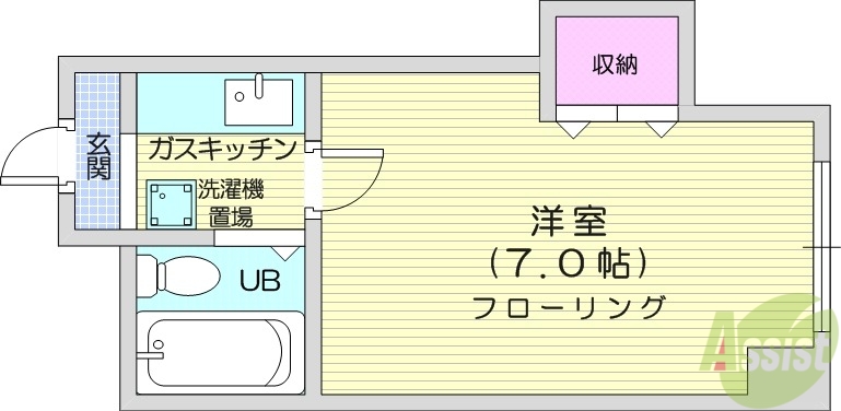 クィーン南5条の間取り