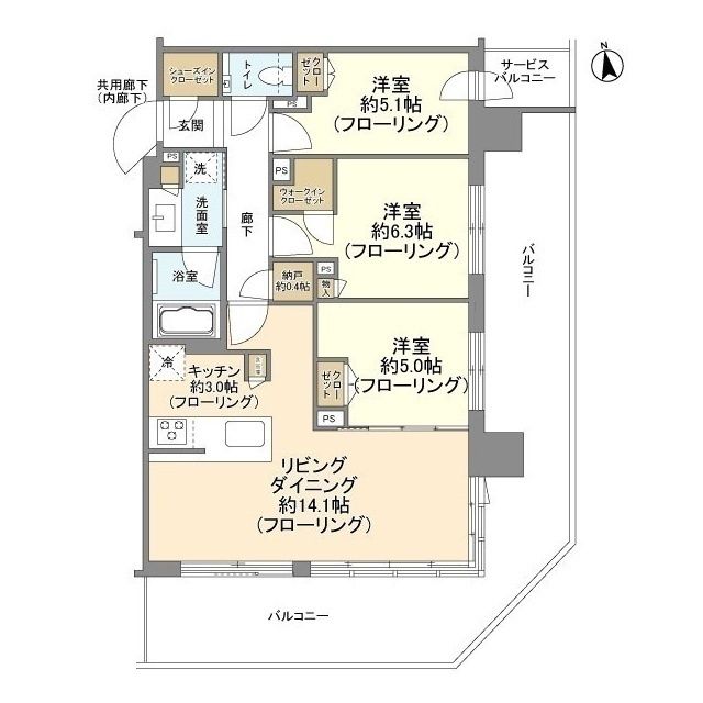 江東区有明のマンションの間取り