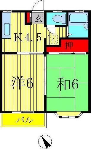 サンパレス南柏2番館の間取り