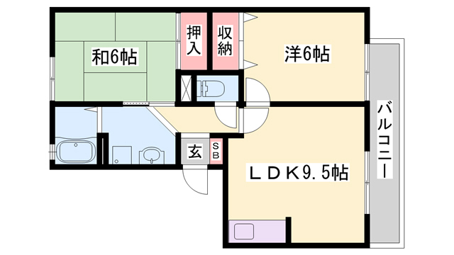 加古郡播磨町上野添のアパートの間取り