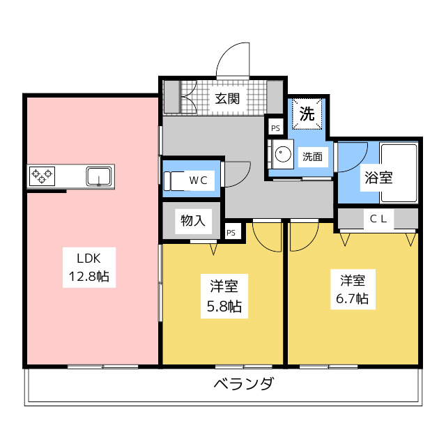 リラフォート傍示本の間取り