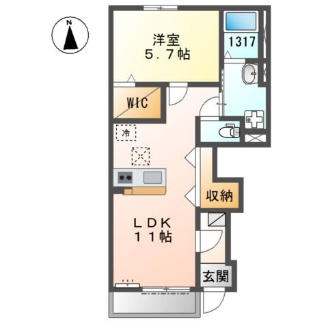 【揖保郡太子町東保のアパートの間取り】