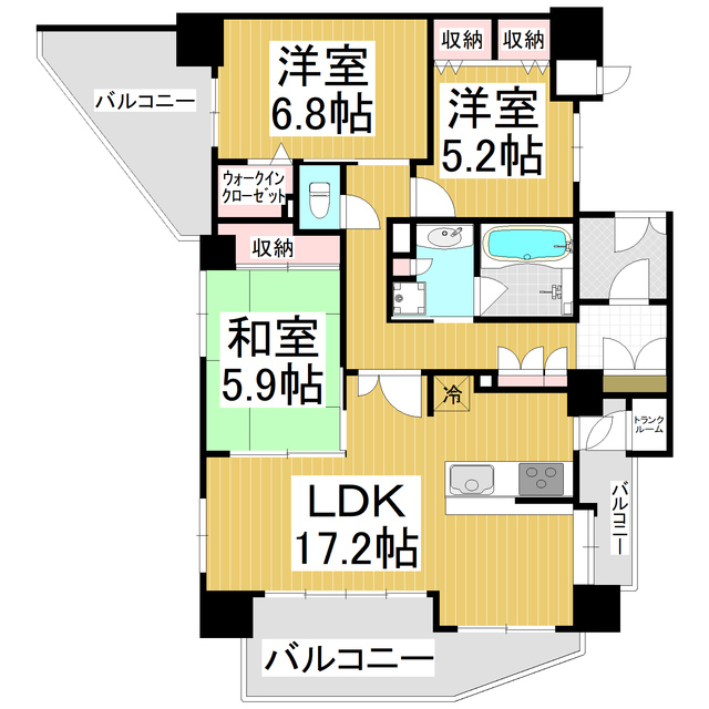 サーパス千歳町通りの間取り