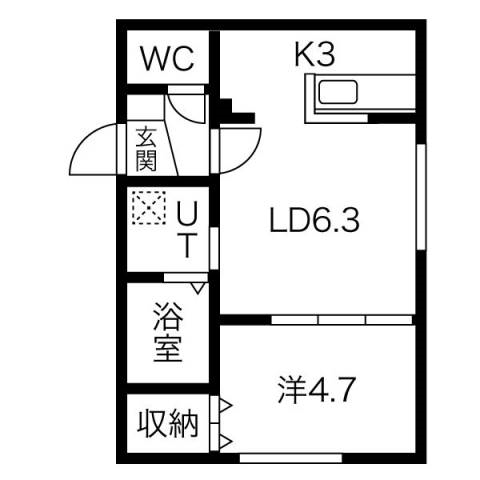 Temidence北22条の間取り