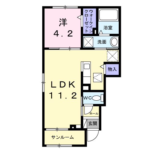 グラシオッソ　ブリッサ　Ｋの間取り