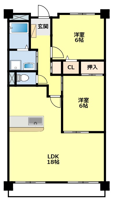 バンブー竹谷の間取り