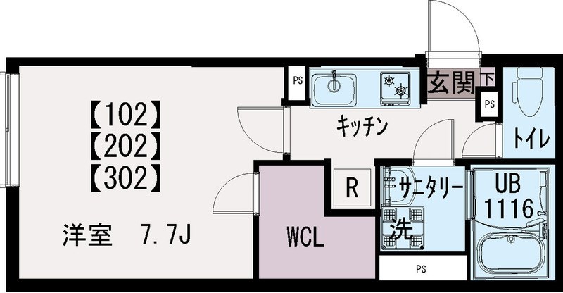 江戸川区江戸川のマンションの間取り