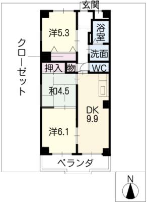 リバーパーク小田井の間取り