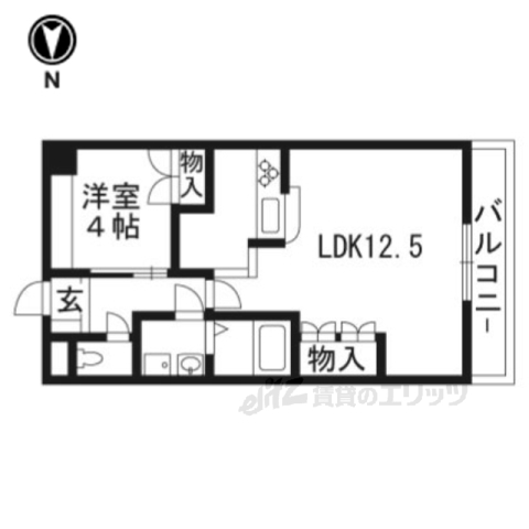 【木津川市城山台のマンションの間取り】