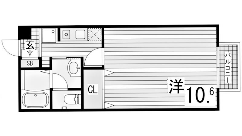 神戸市西区前開南町のアパートの間取り