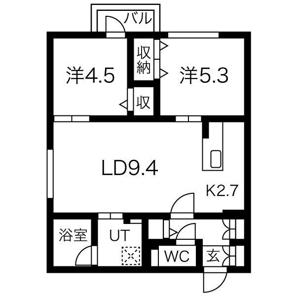 アルテ・ファシオ山鼻の間取り