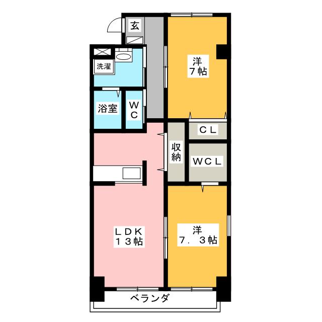 シャトー下米田の間取り